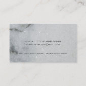 Carte De Visite marbre blanc/gris élégant (Dos)