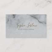 Carte De Visite marbre blanc/gris élégant (Devant)