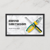 Carte De Visite Marbre blanc Handyman Outils de réparation Electri (Devant)