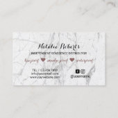 Carte De Visite Marbre blanc LipSense Distributor Rose Gold Lips (Dos)