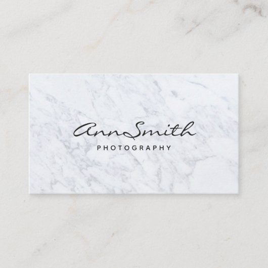 Carte De Visite Marbre blanc moderne (Devant)