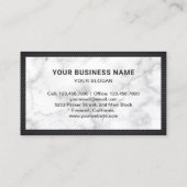 Carte De Visite Marbre blanc moderne Handyman Auto Réparation méca (Dos)