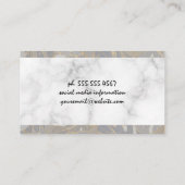 Carte De Visite Marbre blanc Palm Feuilles (Dos)