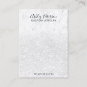 Carte De Visite Marbre blanc parties scintillant bijoux oreille af (Devant)