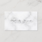 Carte De Visite Marbre blanc professionnel élégant (Devant)