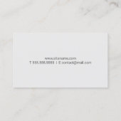 Carte De Visite Marbre blanc professionnel élégant (Dos)