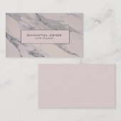 Carte De Visite Marbre blanc rose, granit gris blanc (Devant / Derrière)