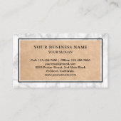 Carte De Visite Marbre blanc Salle de Bain Plancher Carreaux Insta (Dos)