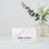 Carte De Visite Marbre blanc simple (Debout devant)