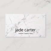 Carte De Visite Marbre blanc simple (Devant)