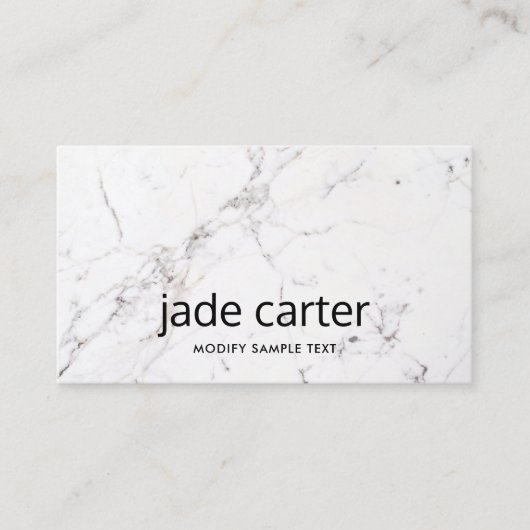 Carte De Visite Marbre blanc simple (Devant)
