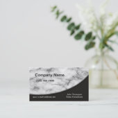 Carte De Visite Marbre blanc tendance (Debout devant)