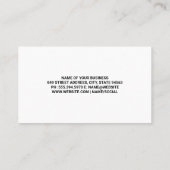 Carte De Visite Marbre blanc Texture moderne Arrière - plan (Dos)