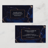Carte De Visite Marbre bleu (Devant / Derrière)