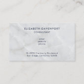 Carte De Visite Marbre bleu marine et or Marbre moderne élégant (Dos)