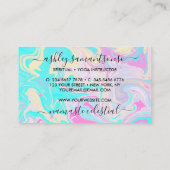 Carte De Visite Marbre bleu Mermaid lune zodiaque spirituel (Dos)