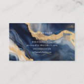 Carte De Visite Marbre bleu or marine (Dos)