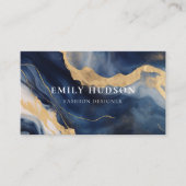 Carte De Visite Marbre bleu or marine (Devant)