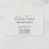 Carte De Visite Marbre Bleu Rétro Vague Gras Design moderne (Dos)