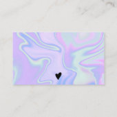 Carte De Visite Marbre bleu violet merci fait avec amour (Dos)