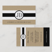 Carte De Visite Marbre bronzage rond de ruban de cabinet juridique (Devant / Derrière)