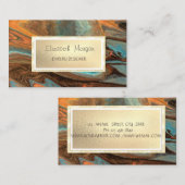 Carte De Visite Marbre Brown Cool moderne, bijouterie (Devant / Derrière)