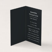 Carte De Visite Marbre chic et Foil géométrique (Intérieur)