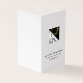 Carte De Visite Marbre chic et Foil géométrique (Extérieur)