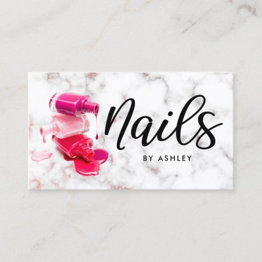 Carte De Visite Marbre Chic Nails (Devant)