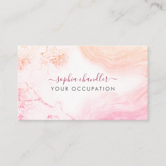 Carte De Visite Marbre clair, Classé (Devant)