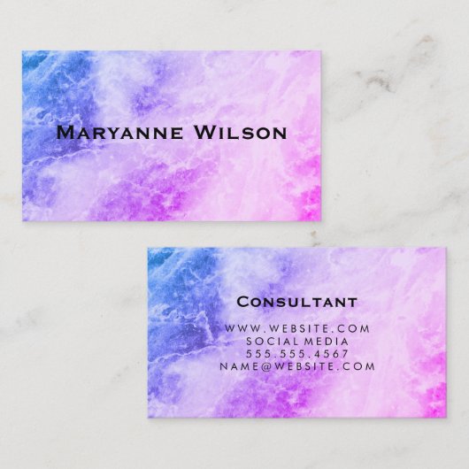 Carte De Visite Marbre coloré (Devant / Derrière)