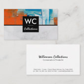 Carte De Visite Marbre | Contours de peinture | Artiste (Devant / Derrière)