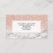 Carte De Visite Marbre de blanc d'ombre de parties scintillantes (Dos)