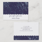Carte De Visite Marbre de design de bijoux motif (Devant / Derrière)