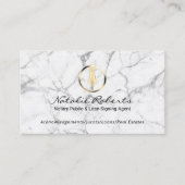 Carte De Visite Marbre de l'agent de signature du prêteur public e (Devant)