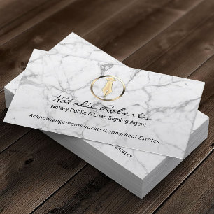 Carte De Visite Marbre de l'agent de signature du prêteur public e