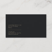 Carte De Visite Marbre de luxe Art déco noir et or (Dos)