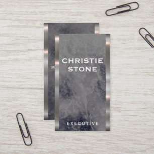 Carte De Visite Marbre de luxe   Découpe métallique