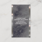 Carte De Visite Marbre de luxe | Découpe métallique (Dos)
