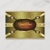 Carte De Visite Marbre de luxe Gold Effects avec Faux Gemstones (Devant)