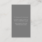 Carte De Visite Marbre de luxe Rose Gold Metallic (Dos)