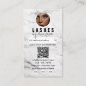 Carte De Visite Marbre de maquillage de beauté de l'artiste (Devant)