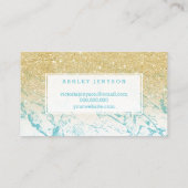 Carte De Visite Marbre de parties scintillantes d'or de (Dos)