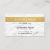 Carte De Visite Marbre décoré d'un monogramme élégant de blanc de (Dos)