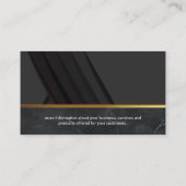 Carte De Visite Marbre | Découpe métal or | Panneaux noirs (Dos)