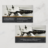 Carte De Visite Marbre | Découpe métal or | Touches (Devant / Derrière)