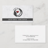 Carte De Visite Marbre | Dégustation de vin | Vignobles (Devant / Derrière)