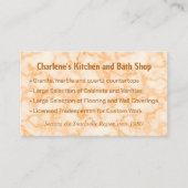 Carte De Visite Marbre des Faux Orange (Devant)