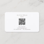 Carte De Visite Marbre d'ivoire chic moderne (Dos)