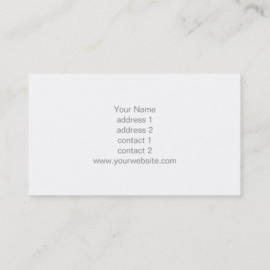 Carte De Visite marbre d'or blanc monogramme (Dos)